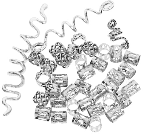 Happyyami 38 Piezas Accesorios para Trenzas de Cabello de Joyas para Dreadlocks Adornos de Pelo Decorativos y Ligeros Perfectos para Únicos y