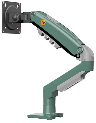 Ergosolid Support Écran PC Moniteur, Bras Articulé Ergonomique Ressort à Gaz, 17-30 Pouces, VESA 75mm et 100mm, Rotatif à 360°
