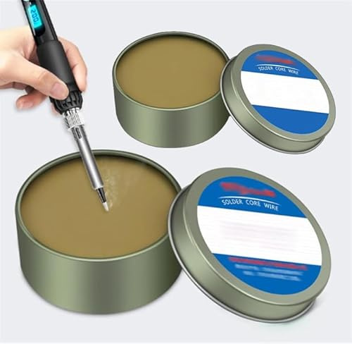 2 Stück Lötpaste, High-Quality Soldering Flux Paste for Lötflussmittel, No-Clean Lötpaste, Starke Haftung, Lötpaste für Maschinen, Metall, Zinn, Blech, Telefon, PC-Karte, Bauteile, lötfett, Lötpaste