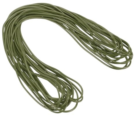 QUARKZMAN Cordino Cerato 2mm Cordino Cerato In Poliestere 10 Metri Filo Cerato Per Realizzare Bracciali, Collane, Bijoux, Creazione Di Gioielli E Lavoretti Fai Da Te (Verde Scuro)