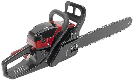 58cc Gas Chainsaw 20 Inch Gasoline Powered Chain Saw 2-Takt Engine Wood Cutting, Benzin Kettensäge 2400W Motorsäge Sägeblatt 50cm inkl. Handschutz Systembremse und Tool Kit, 1 Ketten