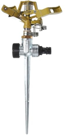 Generchin Buse D'Arrosage à Impulsion Rotative à 360° pour Arroseur de Jardin en Métal, Système D'Irrigation