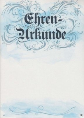Albert Hoffmann Urkundenverlag Ehrenurkunden/DIN A4/ 171 / PC-Urkunden (190 g/m²) 10 Stk