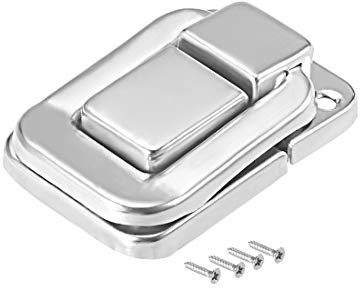 sourcing map Knebelverschluss, 38 mm, Retro-Stil, silberfarben, dekorative Schließe, Schmuck, Holzkiste, Verschluss mit Schrauben, 2 Stck