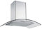 electriQ 60cm Curved Glass Chimney Cooker Hood - Stainless Steel