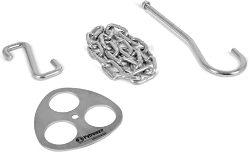 Petromax Anillo de tres patas,construcción de hogueras con ramas,acero inoxidable de alta calidad,Chimenea para barbacoa giratoria, parrilla de barbacoa, olla para fuego, tetera (pequeño)