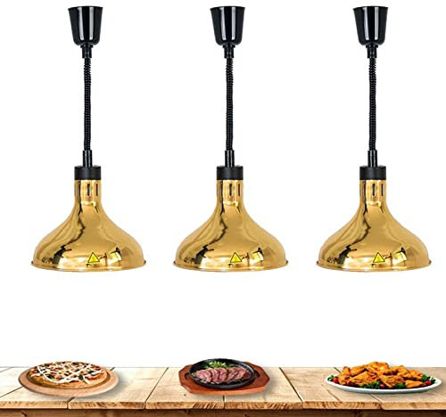 Scaldavivande,Lampada riscaldante per Alimenti Commerciale,Lampada scaldavivande sospesa per Attrezzature per Il Riscaldamento della Cucina Professionale a Buff