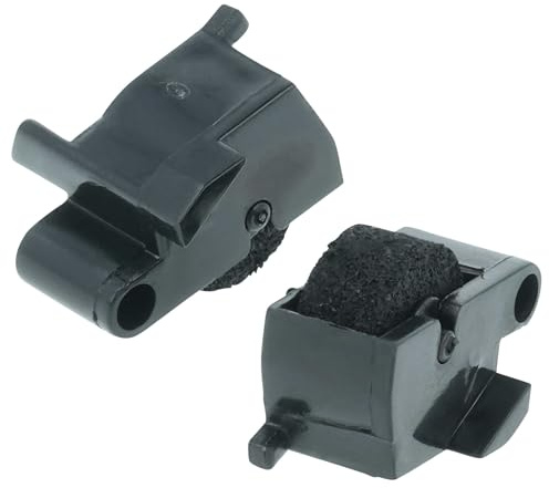 vhbw 2X Farbrolle | Farbwalze Schwarz kompatibel mit Sharp EL-2192G, EL2901C, EL1801E, EL2195L Taschenrechner, Registrierkasse