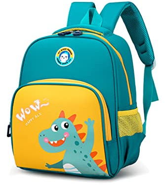 Pawleso Kita Rucksack, Kinderrucksack für Kleinkinder 2-7 Jahre, Dino Rucksack Kindergarten, 32 * 25 cm Vorschulrucksack für Kinder 80-120 cm, Kinder Dinosaurier Rucksack Jungen