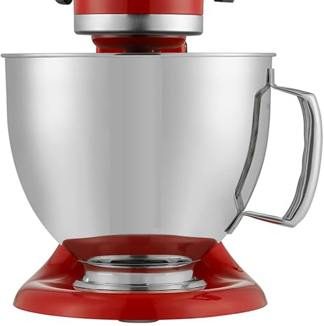 Rührschüssel aus Edelstahl mit Ausgießschild-Teilen, kompatibel mit KitchenAid Kippkopf-Mixern, 4,3 l und 4,7 l (4,5 l Schüssel + Ausgießschild)