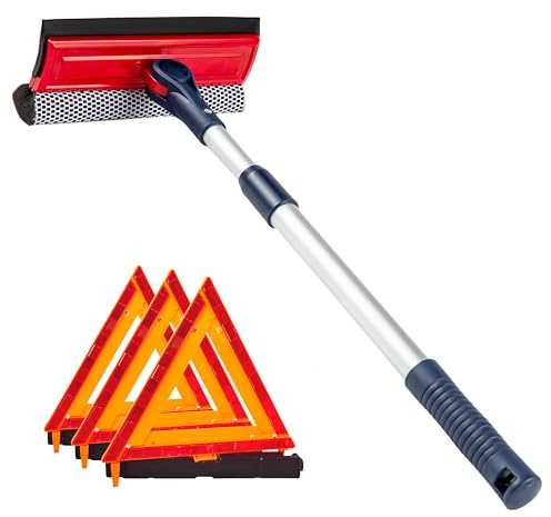 DSV Standard Window Squeegee 8'' and Warning Triangles DOT Approved