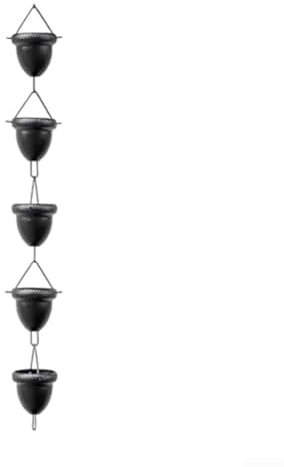 Ästhetische Eichel-Regenkette für effektive Entwässerungslösungen aus stabilem Kupfer-Aluminium (schwarze Regenkette)