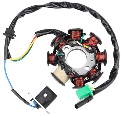 Generatormagneto statorspole Motorcykel Stator Tändspole Magneto 8 Spolar För GY6 125cc 150cc 152QMI 157QMJ Scooter Moped Quad Engine