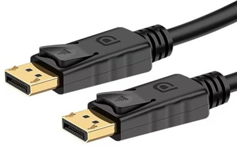 DisplayPort to DisplayPort Cable - DPI cable Support 3D, 4K@60Hz, 2K@144Hz, 2K@165Hz, FreeSync & G-Sync, Display Port cable 2M for Gaming Monitor, Graphic Card, HDTV, PC and more - 2M - ( Black )