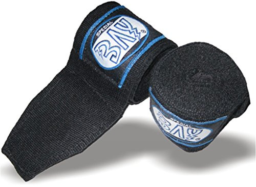 BAY Boxbandagen Special 2,5 mit Klettverschluss und Daumenschlaufe für Kampfsport, Schwarz, 250 cm x 5 cm
