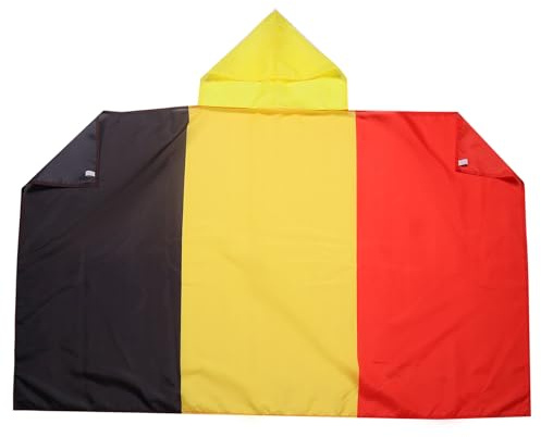 AZ FLAG Umhang Belgien 150x90 cm Belgische Leichtes Polyester | Für innen Fanumhang genähte Kanten und leichte Ausführung