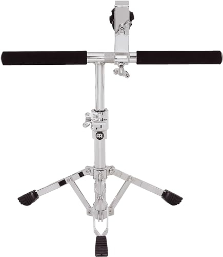 Meinl Percussion Professional Bongo Stand - Doppelständer zum Spielen im Sitzen für zwei Bongos - Stahl, Verchromt (TMB-S)