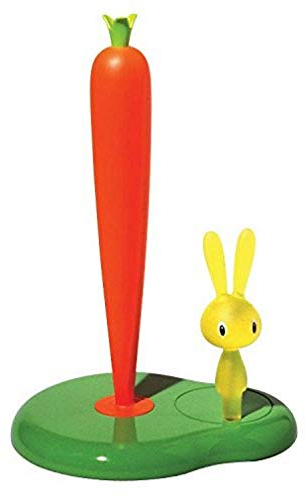 Alessi BUNNY & CARROT Küchenrollenhalter aus thermoplastischem Harz, grün, 29,4cm