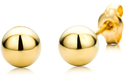Miore Ohrringe Damen Gelbgold 18 Karat / 750 Gold Ohrstecker Kugel