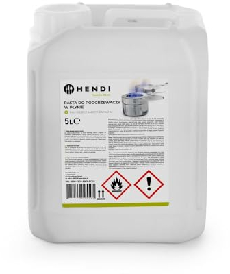 HENDI Chafing Dish Brennpaste, Warmhaltebehälter, Speisewärmer, Aus (Bio) Ethanolalkohol hergestellt, vemischt mit Wasser und einem Verdickungsmittel, 5L, 195505