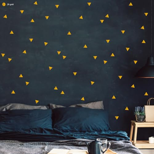Wandtattoo Loft Sticker Dreiecke 50teilig Deko Set Wandaufkleber in 30 Farben