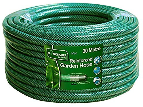 HomeZone 30M Hose Reel Pipe Large 3 Layer Frost Resistant Reinforced Wall Garden Hose Pipe Water Hose Pipe Tough Path Gardening