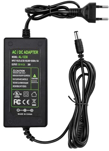 TOBWOLF DC 12V 3A Netzteil, 36W AC 100-240V Ladegerät Transformator | AC 100-240V bis DC 12 Volt Ladegerät Transformator für LCD, TFT Monitor Power Supply Radiowecker, Externe Festplatte