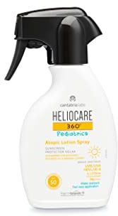 Cantabria Labs - Heliocare 360º Pediatrics Atopic Spray - 250ml - SPF 50 - Protección Solar para Pieles Atópicas - Resistente al Agua - Testado Pediátricamente