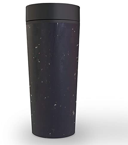 Circular&Co. - World's First Reusable Travel Mug Made from Recycled Coffee Cups, Cosmic Black on Cosmic Black (16oz)