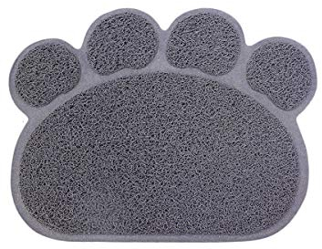 Haustiermatte, Krallenform Futtermatten für Hunde, für zum Trinken und Fressen, 30 x 37 cm (Grau)