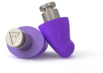 Flare Earshade Pro – Tappi per le orecchie – Block Sound – Titanio Aerospaziale & Super Soft Memory Foam – Viola