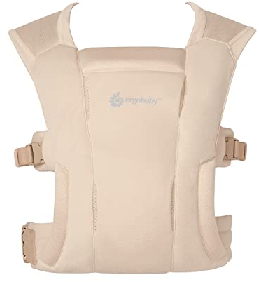 Ergobaby Embrace Soft Air Mesh Babytrage für Neugeborene ab Geburt, 2-Positionen Bauchtrage Baby Tragetasche Ergonomisch, Cream