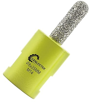 Mèche à Mortier Diamantée 8 x 25mm Mortier Raking Mèche Diamant pour Joints de Briques Enlèvement Mortier et Pointage Tuck Maçonnerie Pierre Brique Marbre M14 Filetage SANLEETEK