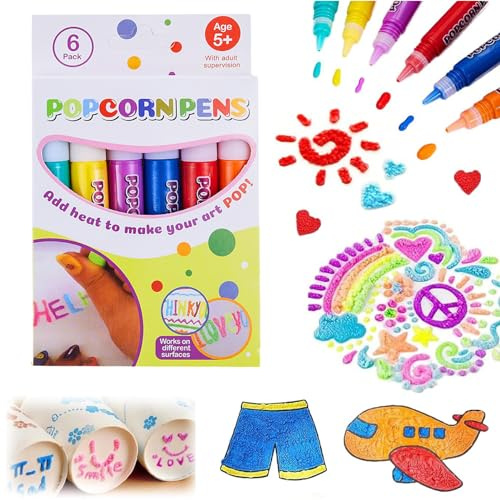 Stylos Gonflés Magiques, Stylos à Popcorn Magiques, Magic Puffy Pens