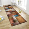 WTHYGB Teppich Läufer 80x250cm für Flur Küche Wohnzimmer Schlafzimmer, rutschfest Waschbar Teppichläufer, Polyester Dauerhaft, 6mm Dicke Küchenläufer, Holzmaserungsmuster, Anpassbar
