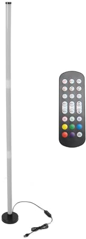 Eck Stehlampe, 47,2 Smart RGB LED Ecklampe mit App und Fernbedienung, 1000 Dimmbare Modi, Musiksynchronisierung, USB betriebene LED Stehlampe mit 69 Lichtern, für Wohnzimmer