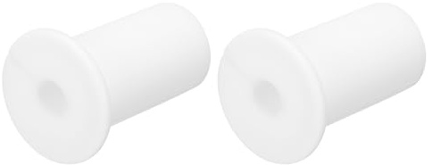 sourcing map 2Pcs Wall Grommets for Cables 3/4 Inch Silicone Cable Wall Bushing Feed Through Cable Routing Kit Accessories Wall Cable Pass Through for Ethernet with 7mm Hole, White