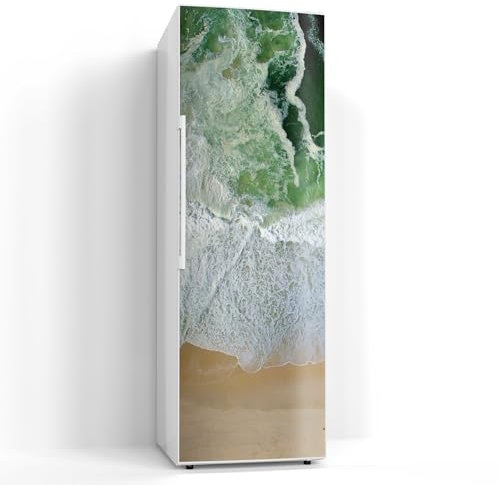 DEQORI Magnetfolie für Kühlschrank 60x180 cm | Motiv Kraft des Meeres | dekorative Magnetmatte Gefrierschrank Schutz | Magnet Deko-Folie selbstklebend, magnetisch & wasserabweisend