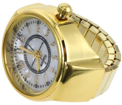 LIFKOME Digitale Finger Quartz Ringuhr Damen Herren Mini Ringuhr Schmuckaccessoire Klassische Anzeige Vielseitige Armbanduhr Für Alltag Und Feierlichkeiten Elegant Praktisch