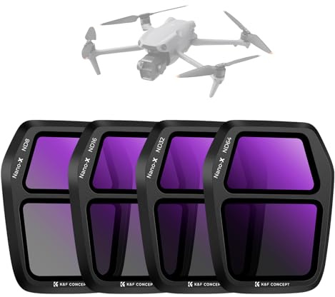 K&F Concept ND Filters for DJI Air 3S, ND8, ND16, ND32, ND64 Optical Glass with 28-layer Coating Drone Accessories