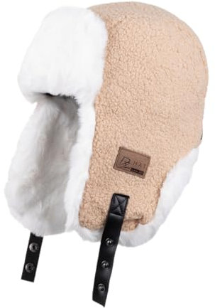 SRZYMJ Wintermütze Herren Damen Khaki Mütze Herren Winter, Thermo Strickmützen für Herren, Warme Fleece Laufmütze Beanie Damen Herrenmütze Winter, Winddichte Wintermütze Männer Unisex-Mütze