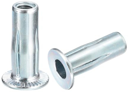 QUARKZMAN 30st M6 multigrip nit kolstål Plus | Förbultad gängad mutter med platt skaft, för industriell konstruktion