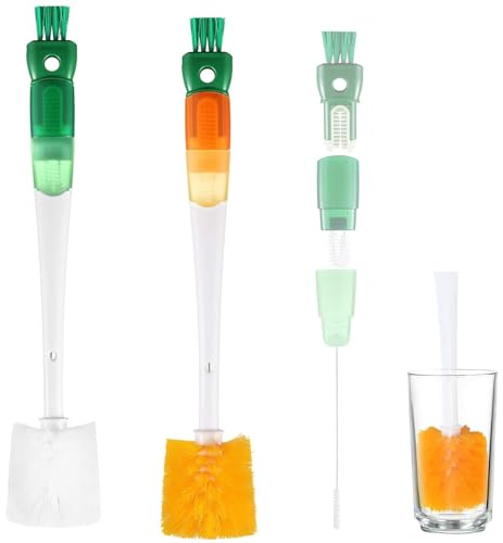 ZQSFPK 2pcs 5-in-1 Bottle Brush, Multifunctional Water Bottle Cleaning Brush, for Cleaning Various Cups