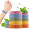 12PCS Braccialetti Antizanzare, Bracciale Repellente per Zanzare,100% Naturali Sicuro non Tossiche Regolabile per Repellente Insetti Bracciale Antizanzare Bambini e Adulti per Sport e Attività Esterno