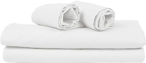 Corredocasa Completo Lenzuola Letto No Stiro - 1 Piazza Singolo - Made in Italy - Bianco in Microfibra di Policotone - Set Sopra, Sotto con Angoli, Federa - Casa Albergo B&B Strutture Turistiche