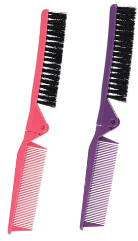 OATIPHO 2pezzi Spazzola da Viaggio per Capelli Pieghevole Compatta Pettine per Capelli Portatile Pieghevole Design Compatto Facile da Trasportare in Borsa o Zaino