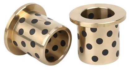 1 pz Boccola autolubrificante in ottone grafite con flangia a gradini, Cuscinetto lineare a scorrimento, Diametro interno 20mm, diametro esterno 28mm, lunghezza 15-50mm, 40x5/20x28x50mm