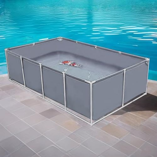 Piscina, telaio in acciaio fuori terra, durevole piscina da giardino per famiglie e bambini, facile da montare, include toppa di riparazione (L100 x L300 x A70 cm)