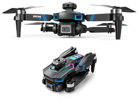 LU60 Drone with HD Dual Camera Brushless Motor Electric Adjustment 360° Hovering with Light Flow Hovering Function Remote Control Toy Airplane Quadcopter