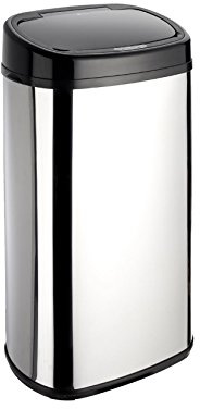 Dihl 58L Onyx Chrome with Black Lid Stainless Steel Sensor Bin